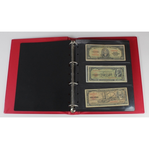 518 - Cuba (35), collection in album with slipcase, date range 1949 - 2017 denominations from 1 Peso to 10... 