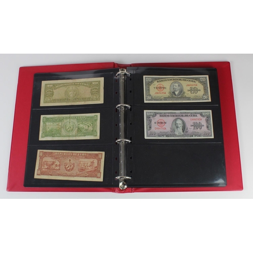 518 - Cuba (35), collection in album with slipcase, date range 1949 - 2017 denominations from 1 Peso to 10... 