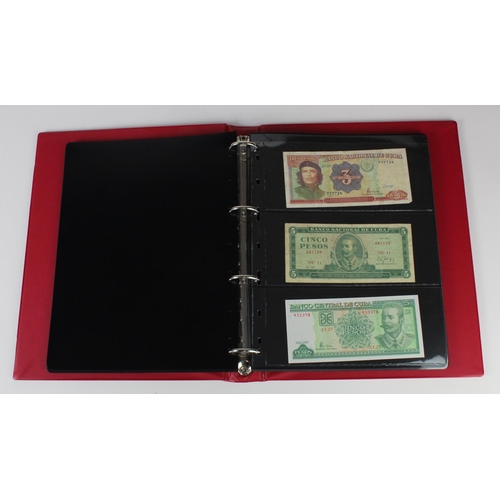 518 - Cuba (35), collection in album with slipcase, date range 1949 - 2017 denominations from 1 Peso to 10... 