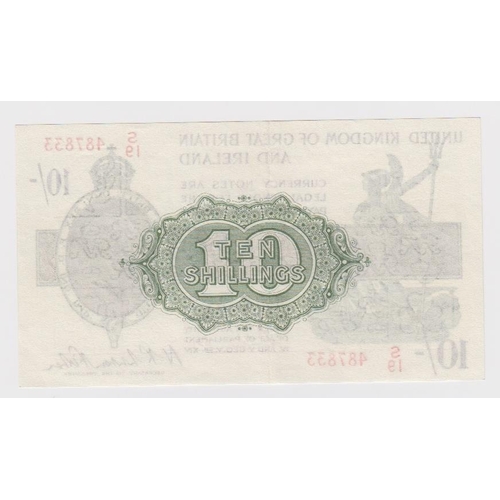 70 - Warren Fisher 10 Shillings (T30, Pick358) issued 1922, LAST SERIES 'S' prefix, serial S/19 487833, c... 