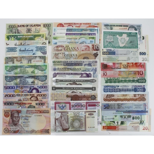 856 - World, Africa (40), a very interesting and varied group of REPLACEMENT notes, no duplication, Botswa... 