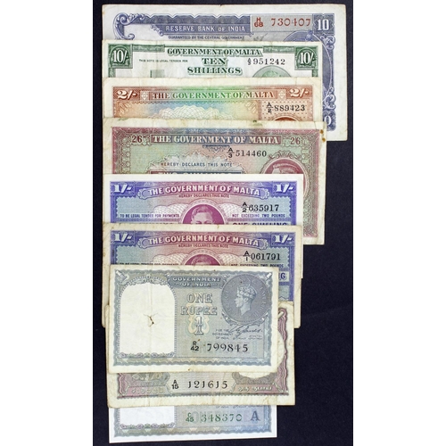 861 - World, British Commonwealth (9), a good collection of King George VI portraits, Ceylon 1 Rupee 1941,... 