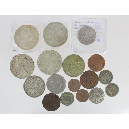 1237 - Germany (17) 19th-20thC assortment including silver, mixed grade.