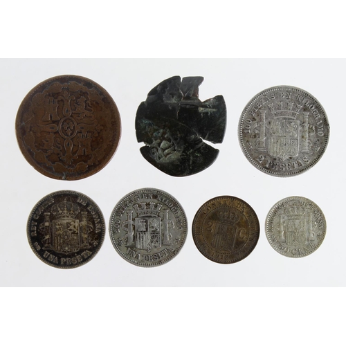 1286 - Spain (7) 18th-20thC assortment including silver.