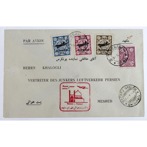 133 - Iran 1929 First Flight cover Teheran - Mesched