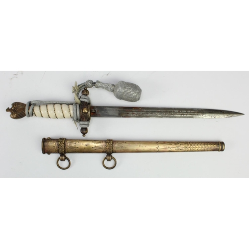 1548 - German Kriegsmarine Officers dagger, dull blade, a bit tired overall, would restore