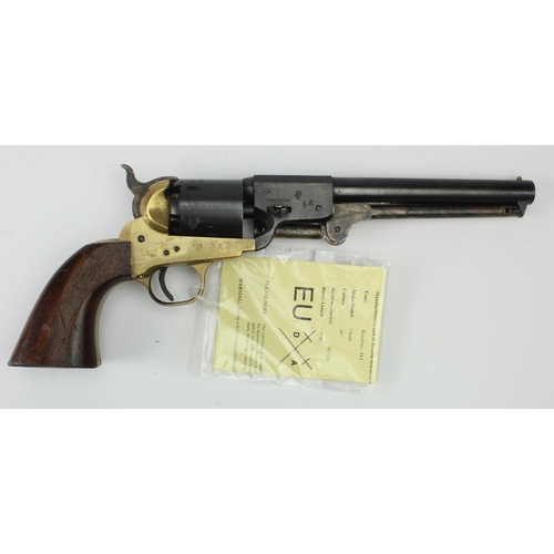 1636 - Western Arms copy / replica of a round barrelled Colt Navy percussion revolver, .36 Cal, barrel 7.5