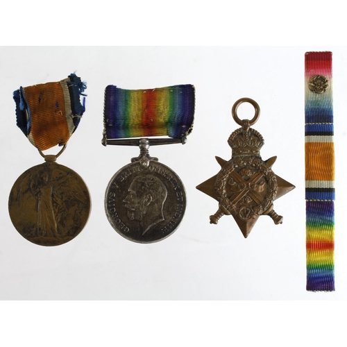 1651 - 1914 Star Trio to 47418 Dvr T Greaves RFA (Sgt on pair). (3)