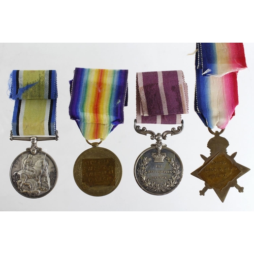 1664 - 1915 Star Trio (53623 S-Sjt T Read RGA) with Meritorious Service Medal GV (swivel type) named (53623... 