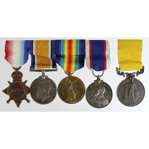 1665 - 1915 Star Trio (K.17567 A Shapland STO.1.RN), Royal Fleet Reserve LS Medal GV (K.17567 (CH.B.14232) ... 