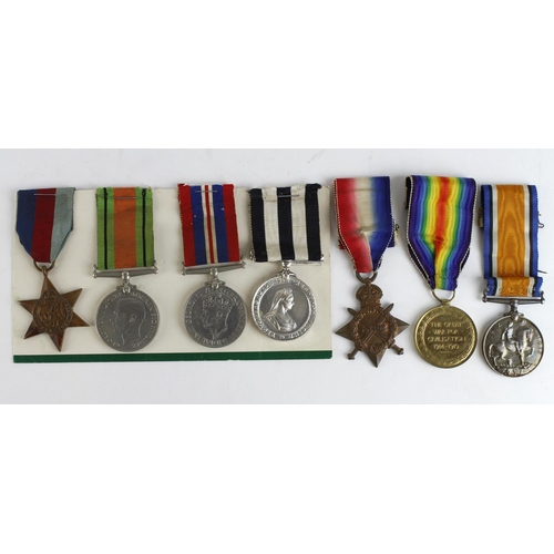 1668 - 1915 Star trio (S4-058802 Pte B H. Day ASC) BWM & Victory Medal (S4-058702 on BWM). With 1939-45 Sta... 