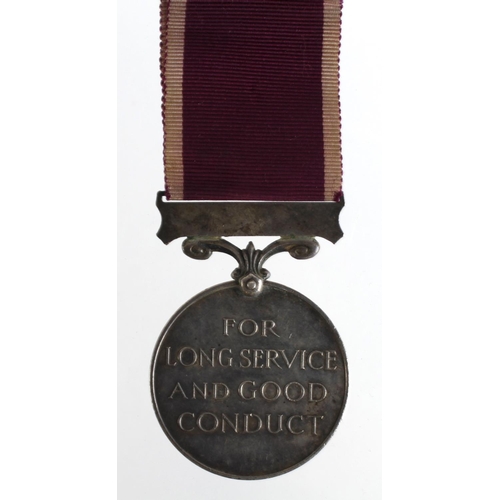 1688 - Army Long Service Good Conduct Medal EIIR with Regular Army bar named (14434450 S.Sjt A.R. Hansen R.... 