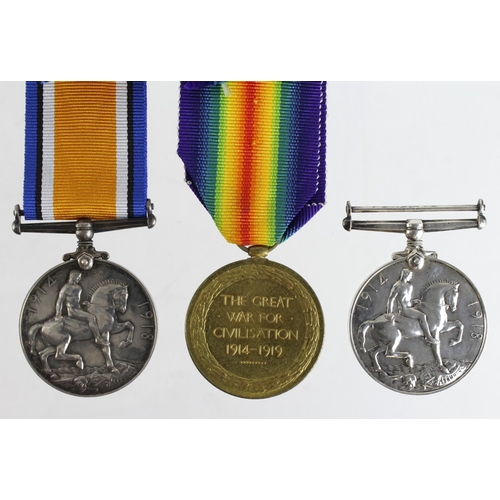 1716 - BWM & Victory Medal to 12322 Pte B Taylor Leicester Regt (missing a 1915 Star). Plus BWM named T4-25... 