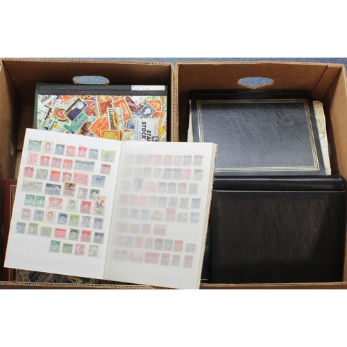 174 - Original collection housed in two large banana boxes, one box full of stockbooks with various countr... 