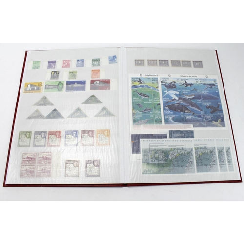 180 - Red stockbook incl British Commonwealth with various 1948 Silver Wedding high values, useful GVI set... 