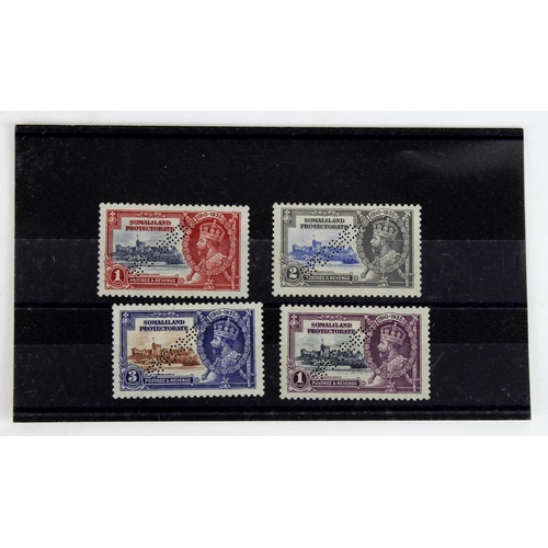 184 - Somaliland Protectorate 1935 Silver Jubilee Perf 'Specimen' set, SG86s/89s, mounted mint, cat £110 (... 