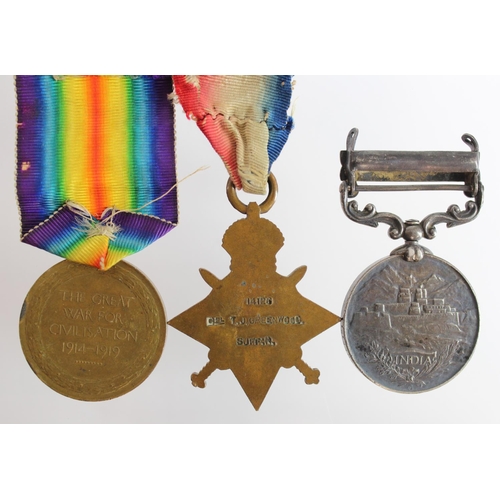 2204 - 1915 Star & Victory Medal (14126 Cpl T J Greenwood Suffolks) served with 8th and 1st Bn's. Plus IGS ... 