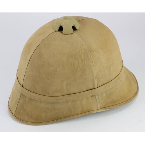 2275 - Boer War era Pith helmet, a little delicate but still displays well, Natal makers label, scarce.