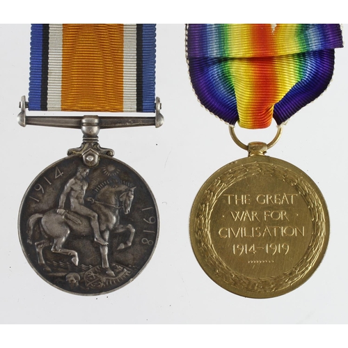 2310 - BWM & Victory casualty medals to SS/13549 Pte A Hodges ASC. Died 13-8-1915 remembered Helles memoria... 