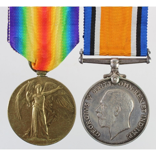 2313 - BWM & Victory Medal named (2.Lieut F J N Bastable). Served Royal Fusiliers. (2)