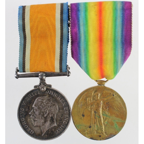 2331 - BWM & Victory Medal to P-2846 L.Cpl N Mayne M.M.P. Born Illogan, Cornwall. With research. (2)