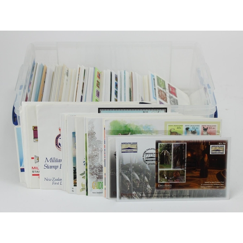 237 - New Zealand FDC collection in small plastic crate, virtually all 1980's - 2000, mostly unaddressed w... 