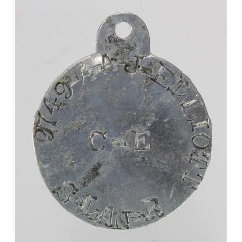 2378 - Dog Tag a 1914 Old Contemptibles alloy dog tag 9749 A A J Elliott South Lancashire Regt . He was tak... 