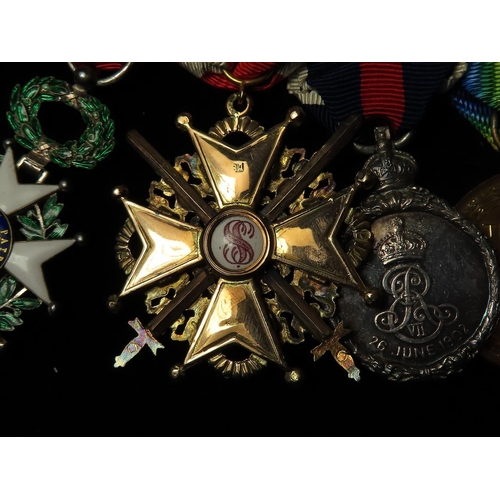 2413 - Group mounted as worn - 1915 Star Trio (Commr W L Allen RN) (pair named Capt W L Allen RN), 1902 Cor... 