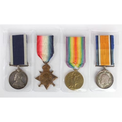 2425 - Haberfield group - 1915 Star Trio (309182 J S Haberfield L.Sto.RN) and Naval LSGC Medal GV (309182 J... 