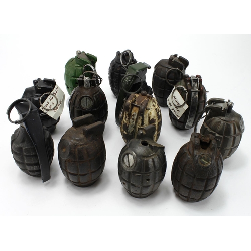 2427 - Hand Grenade collection, mostly British WW1 and WW2, very good selection, needs viewing, all are dea... 