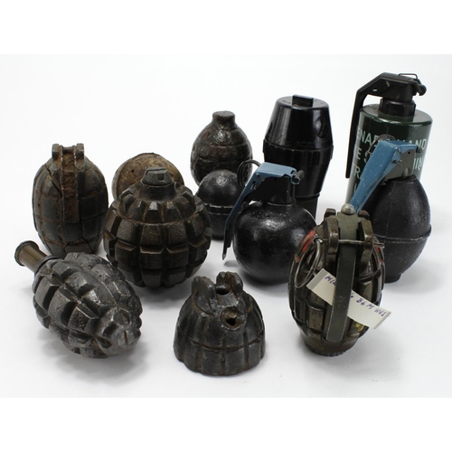 2427 - Hand Grenade collection, mostly British WW1 and WW2, very good selection, needs viewing, all are dea... 