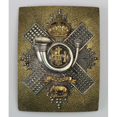 2430 - Highland Light Infantry officers cross belt plate pre 1914, full dress