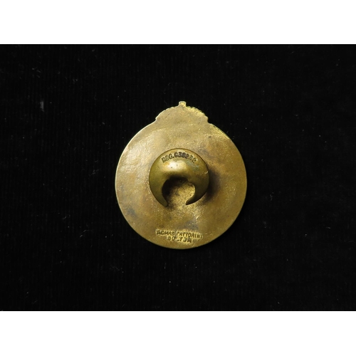 2551 - Police - WW1 Borough of Hyde Special Constable brass & enamel badge (dated 1915) with button hole fi... 