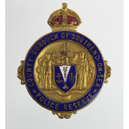 2564 - Police Reserve lapel badge 'County Borough of Southend-on-Sea'. KC