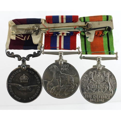 2573 - RAF - Defence & War Medals, GVI RAF LSGC Medal (Act Flt Lt R A King RAF). (3)