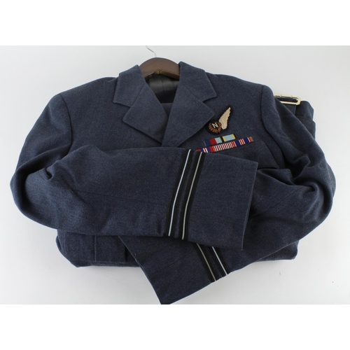 2582 - RAF post WW2 navigators uniform jacket, trousers, hat named in pocket P/O Pemberton believed to be P... 