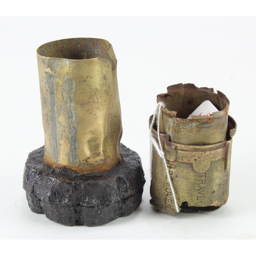 2594 - Remains of a rare British No 1 Grenade. It was the very first hand grenade to be used in WW1. Hard t... 