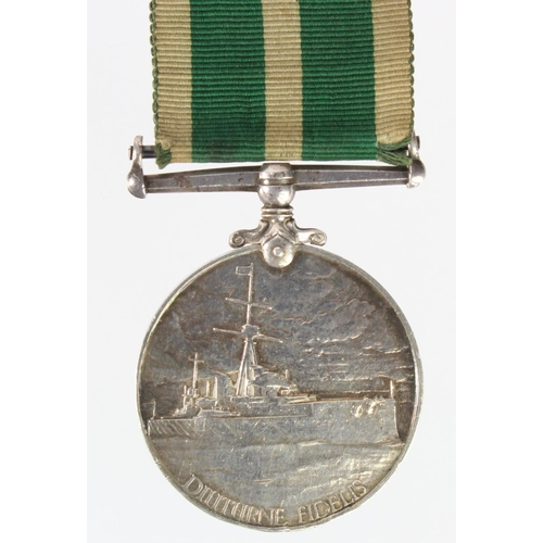 2609 - RNR LSGC Medal GVI named (19540.A. G Elliott L/SMN RNR). Suspender loose but attached. With research... 