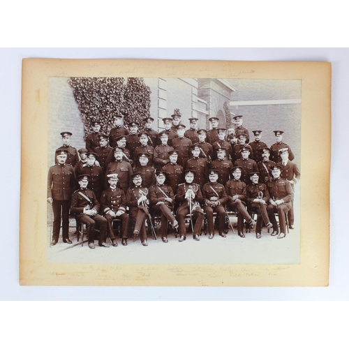 2618 - Royal Marine Artillery very good Boer War era group Photograph of Officers all named around border p... 