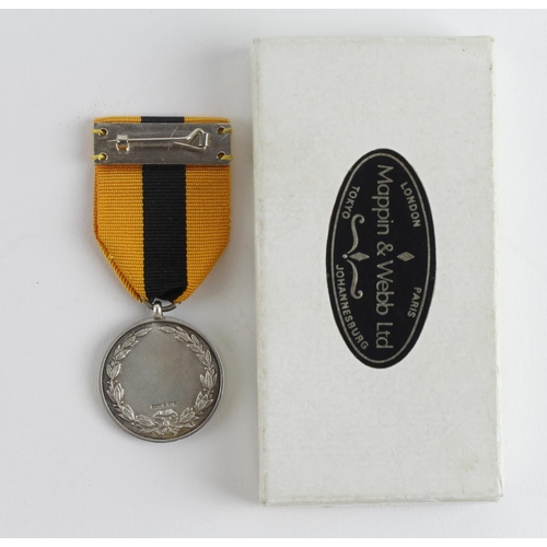 2632 - Securicor silver Long Service medal, has modern hallmarks which are difficult to read. Medal mounted... 