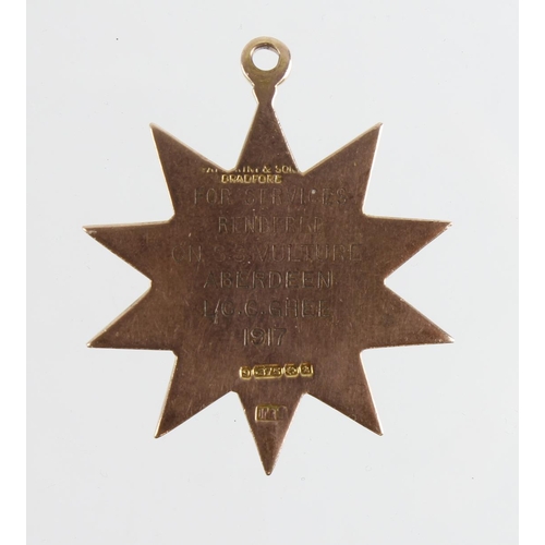 2658 - Tribute 9ct gold & enamel Trade Union medal for N.S. & F.U. (National Sailors & Firemens' Union) for... 