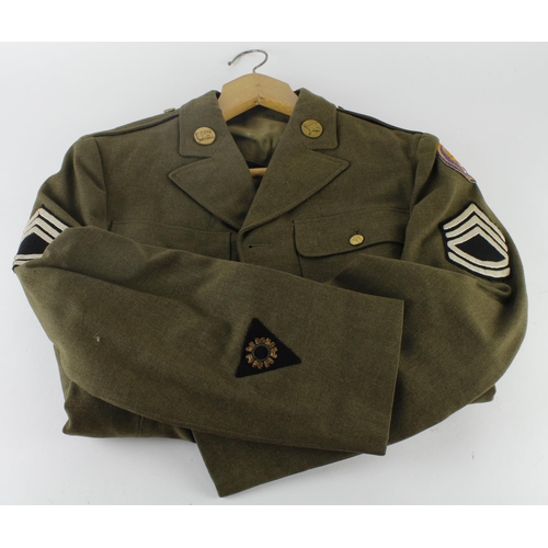 2670 - US WW2 Army Air Corps Technical Sgt Jacket with Sgt stripes 15th shoulder badge etc.