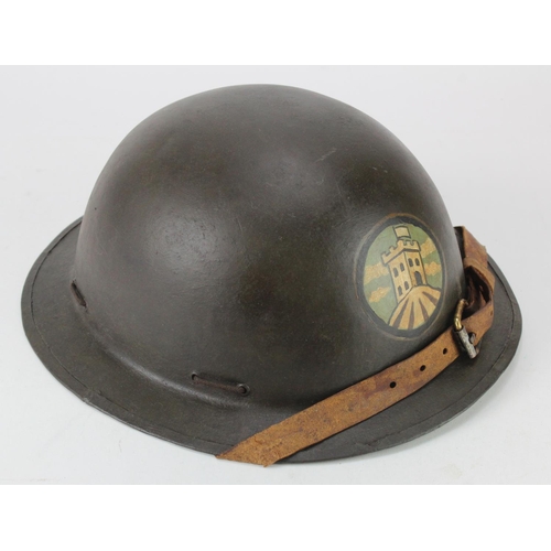 2698 - WW1 British London Brigade Private Purchase Officers Brodie Helmet. Tailor made liner for extra comf... 