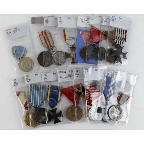 2713 - WW1 era collection of medals including Austria, German States Hesse, Mecklenburg-Schwerin, Bavaria, ... 