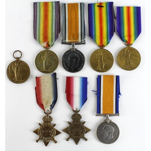 2721 - WW1 medals - 1915 Star's 147911 Gnr T Cummings RGA. TS.1346 E Foreman TR RNR born Lambeth, London. B... 