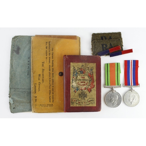 2769 - WW2 group medals documents to 824192 Gnr John Barrett Royal Artillery enlisted Nov 1932 discharged 2... 