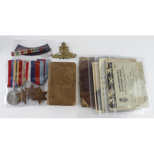 2770 - WW2 group to 1083026b Gnr Stanley R Jones Royal Artillery. Consisting of 1939-45 star, Africa star, ... 