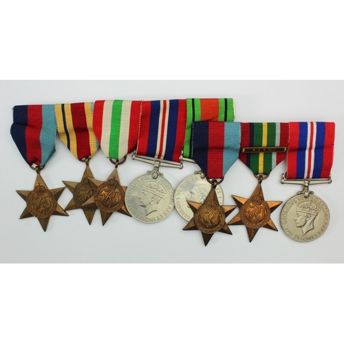 2783 - WW2 original groups mounted as worn - 1939-45 Star, Pacific Star + Burma clasp, War Medal. Plus 1939... 