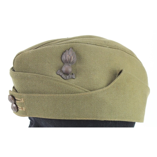 2795 - WW2 Royal Engineers Officers Side Cap. Complete with Officers Bronze Cap Badge & Buttons.