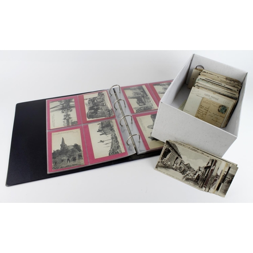 304 - France accumulation / collection in album and shoebox. Places, War Scenes, etc. Worth a look. (Qty)